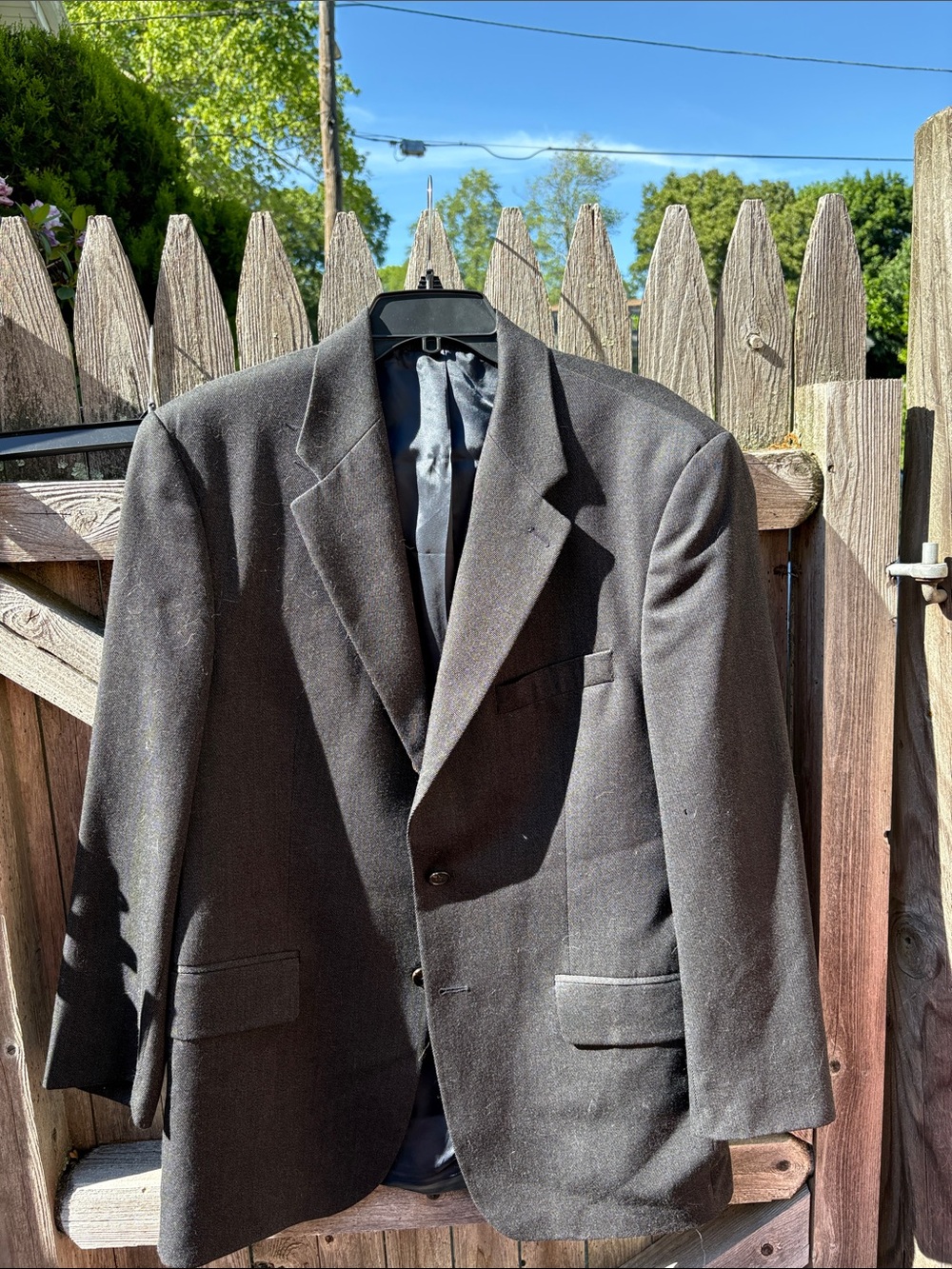 Ralph Lauren 41R dark gray wool blazer.